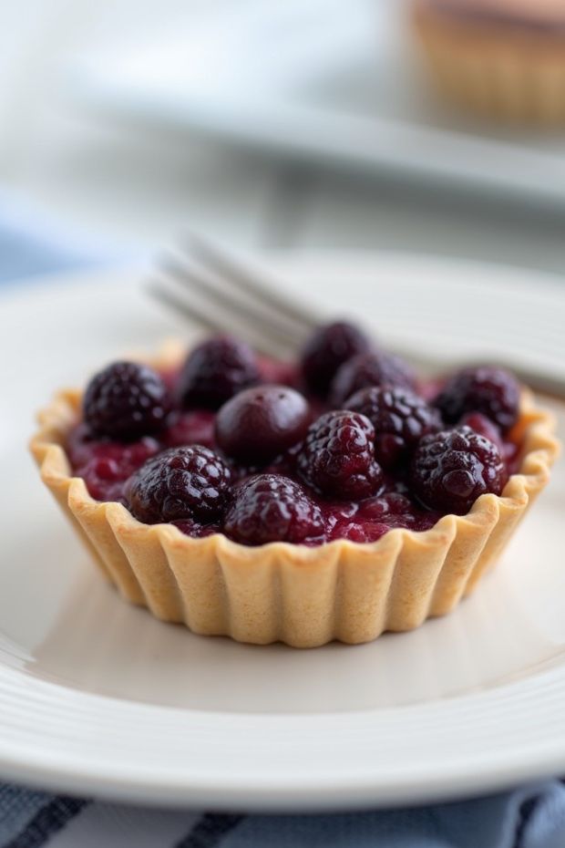 Blackberry Sage Tartlets featuring a delightful pastry filled with sweet blackberries and sage.