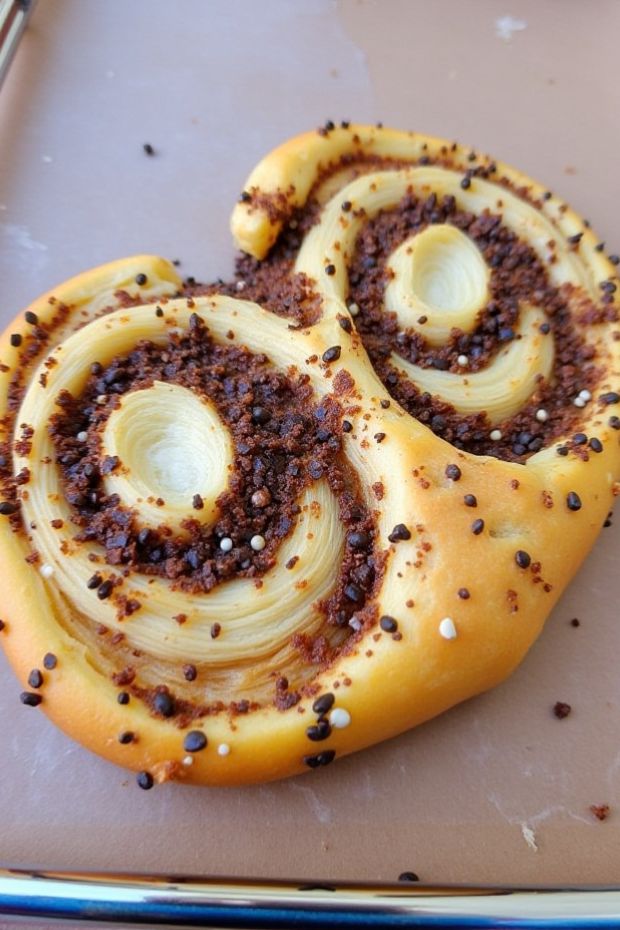 Chocolate cardamom palmiers, a unique pastry with a crispy texture and rich flavor combination.