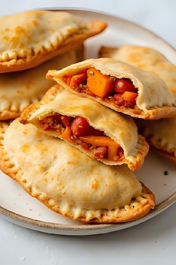 Cajun Sweet Potato Empanadas filled with smoky sweet potatoes and peppers, perfect for a savory snack or meal.