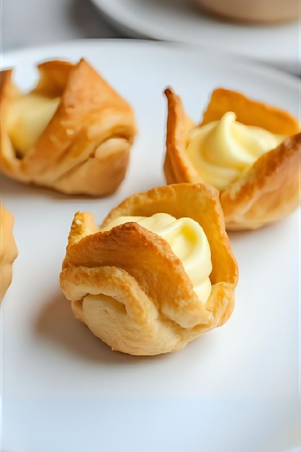 Salted Honey Cream Puffs filled with rich diplomat cream for a unique dessert experience.